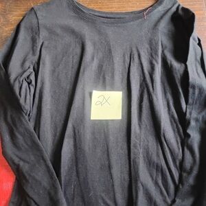 Black Long Sleeve Women's Tee - Classic Crewneck